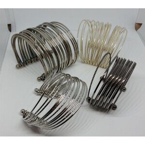 BUNDLE lot 4 wide layered bracelet look cuff bracelets trendy statement